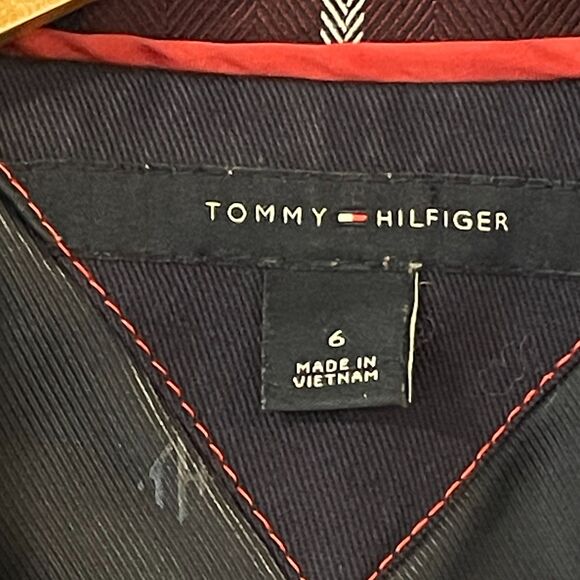 ~ Tommy Hilfiger Sz 6 Plaid Blazer Navy Blue Red White Women's Academia Jacket - Picture 14 of 14